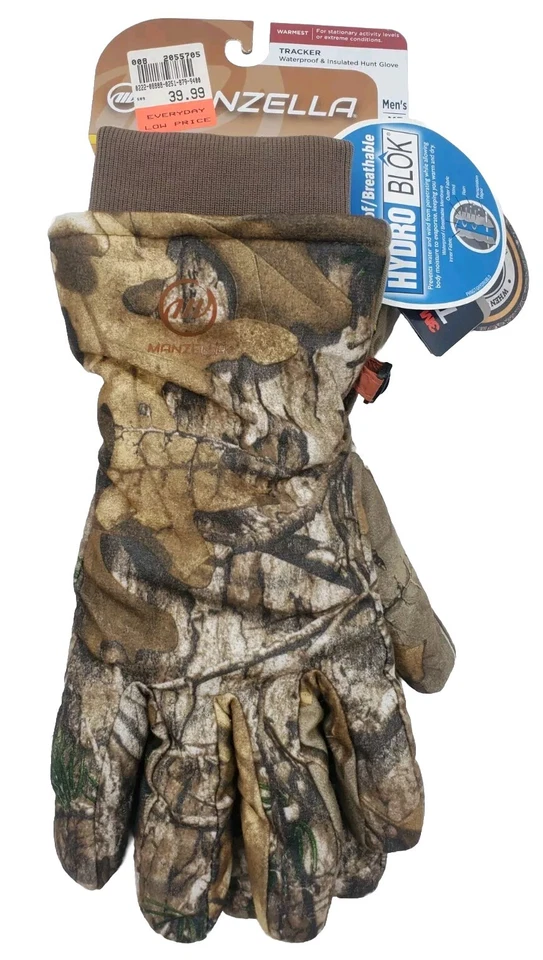 Manzella Tracker Hunting Gloves Men's Size MEDIUM Camouflage - Image 2 of 4