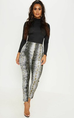 PRETTY LITTLE THING WHITE SNAKESKIN 