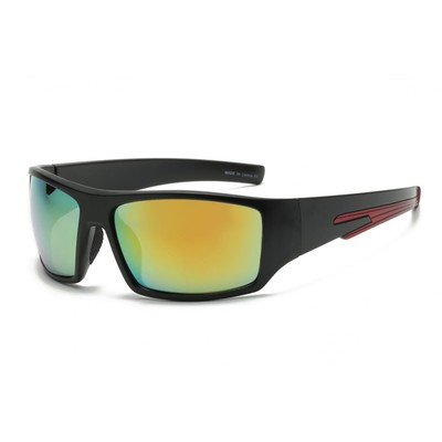 Trendy Sunglasses Light Weight Comfortable Blue Green Orange Mirror Lens Sports