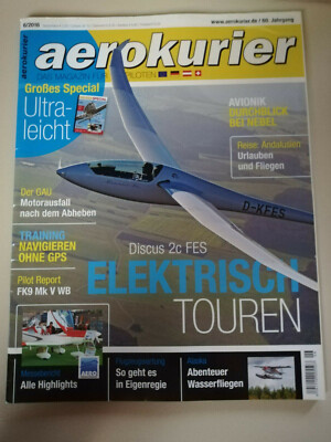 aerokurier - 6/2016  - u.a. UL Special und Discus 2c FES und FK9 Mk V WB