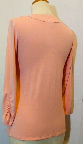 Reba Bluse - verziert mit Kunstperlen/Strass/Spitze - Pfirsich - Bild 9 von 11