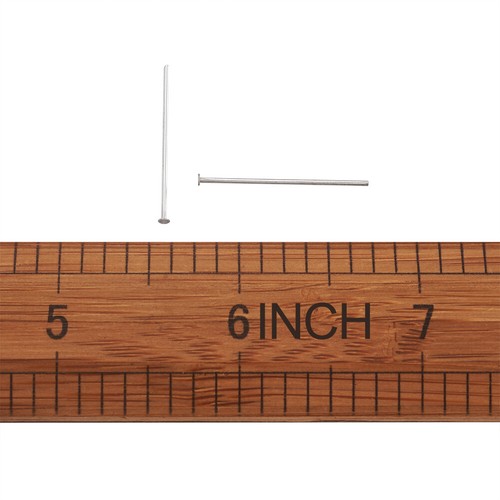 500pcs Quality 304 Stainelss Steel Headpins 1 Inch Pins Findings Smooth 25x1.8mm - Picture 3 of 10