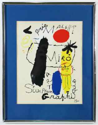 Joan Miro、LE GRAND NU DEBOUT、画集画、新品額装付 Caviar20_Joan-Miro-Obra-
