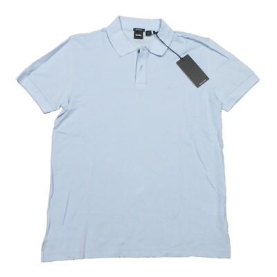 Boss Hugo Boss Men's Light Blue Firenze Short Sleeve Polo Shirt