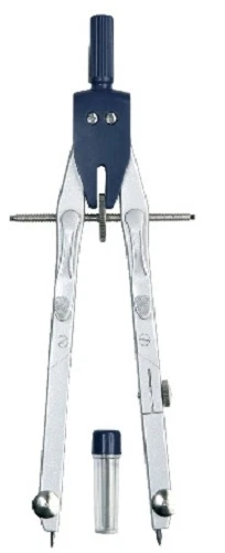 ALCO Zirkel Schnellverstellzirkel silber mit 2 Gelenken Schulzirkel