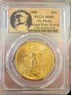 1908 $20 Saint-Gaudens Double Eagle PCGS MS65 No Motto - Rough Rider Hoard