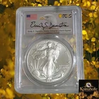2021 $1 American Silver Eagle PCGS MS70 Type 2 First Strike Emily Damstra Labe🔥