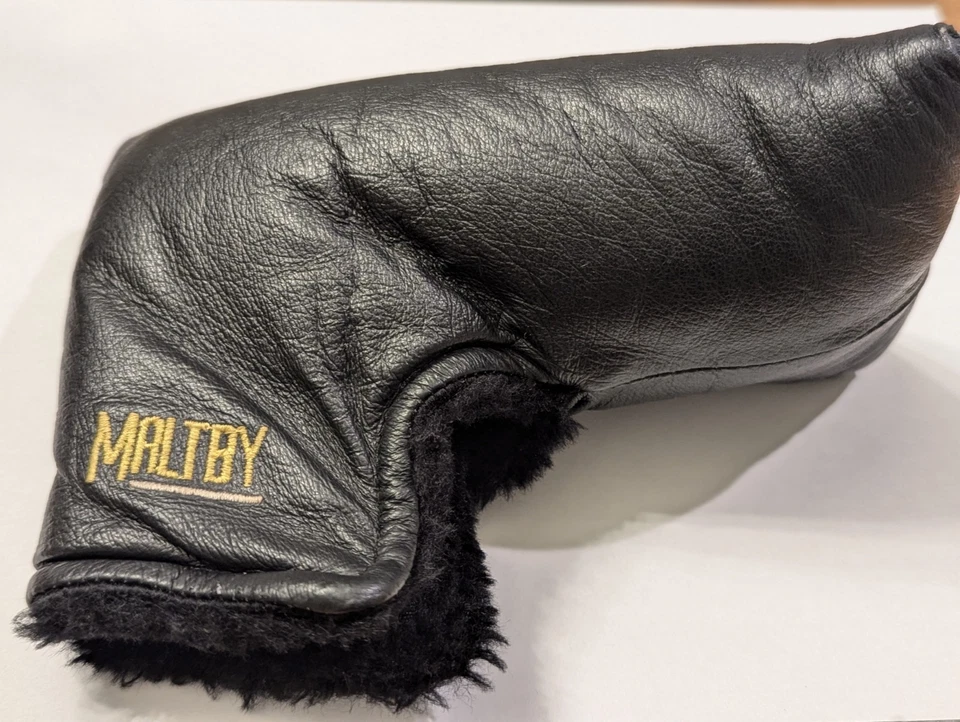 Cubierta Putter Hoja Cuero 25 Aniversario Maltby Golf - Negra - Rara De Colección Foto 2 de 4