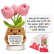 Handmade Positive Tulip Flower Crochet - May You Proud of The Work That You D...