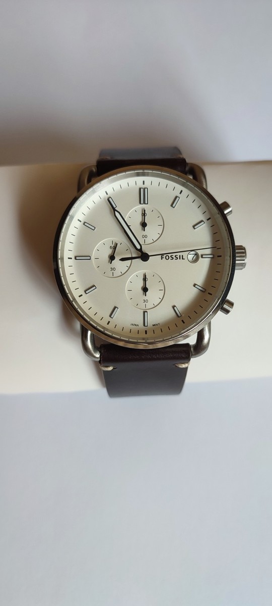 Fossil FS5402 Men's The Commuter Quartz Chronograph Leather Watch