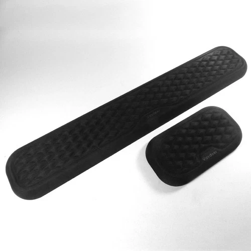VAYDEER Soft Memory Foam 17" KEYBOARD Wrist Rest + 6" MOUSE Cushion Pad BLACK