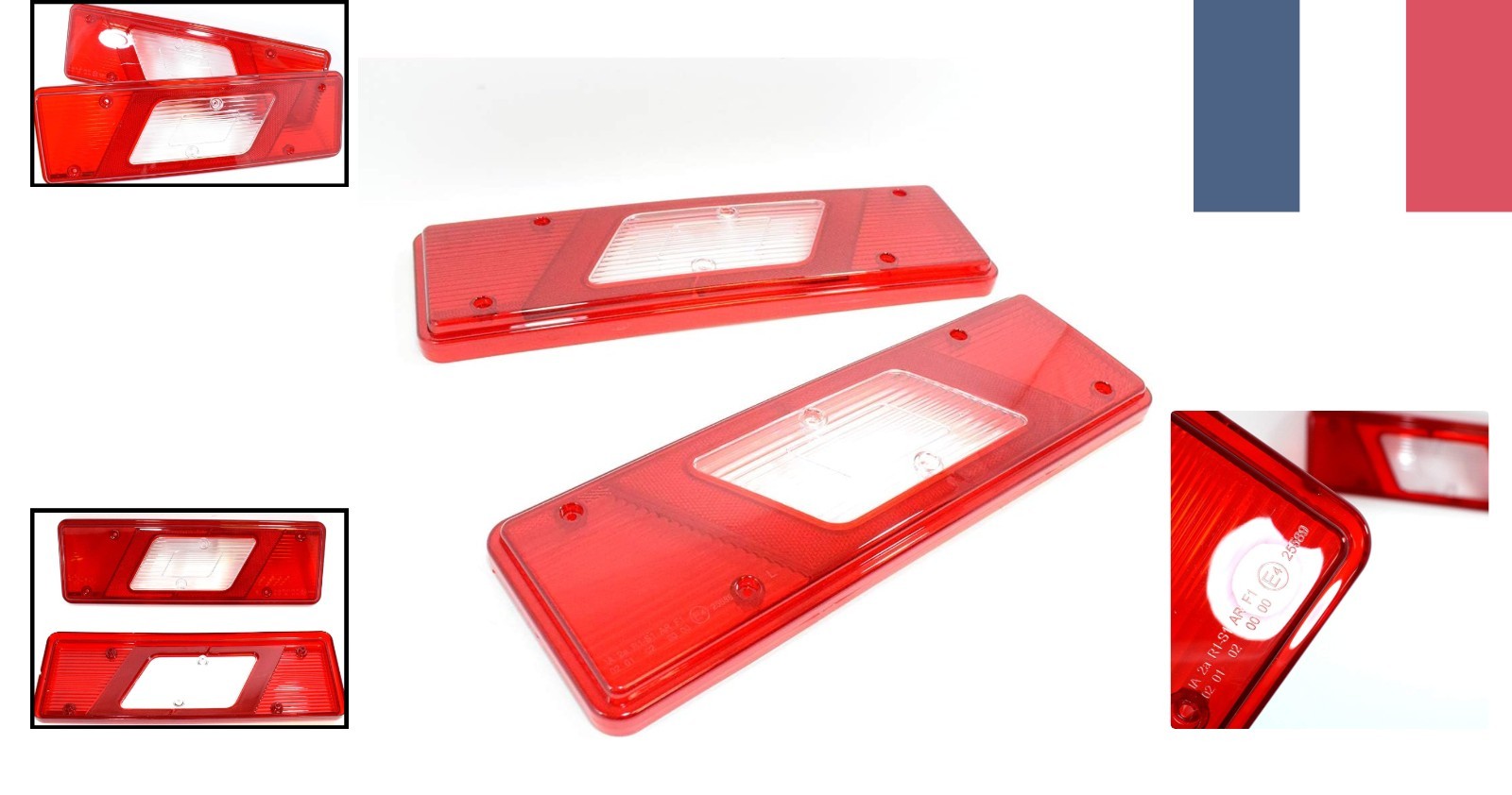 Feux arrière en verre Ford Fiesta rouge intense et clignotants LED intégrés
