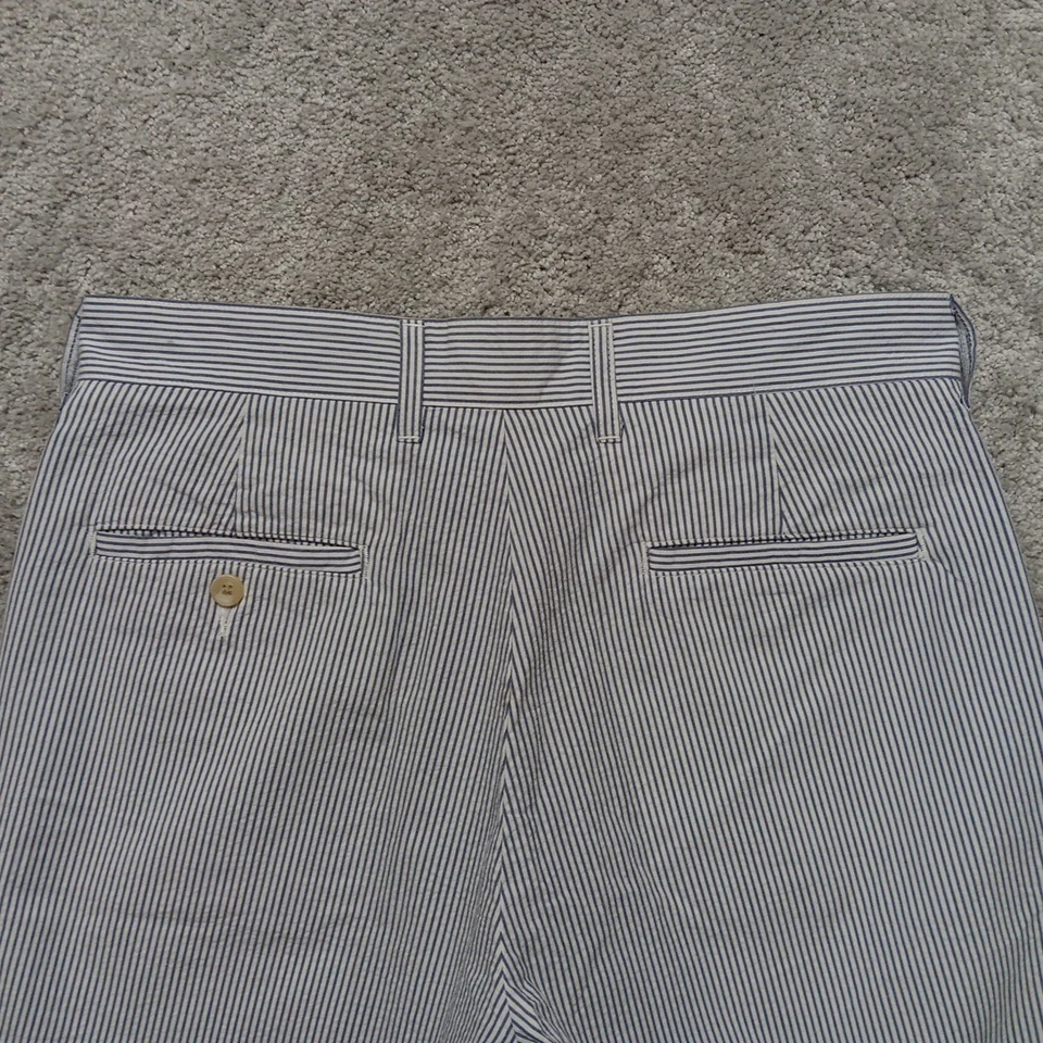 Bills Khakis Shorts Men's 32 Blue White Pinstripe Seersucker Parker PS 12339 USA - Image 2 of 4