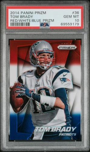 Tom Brady 2014 Panini Prizm #36 Red White Blue PSA 10
