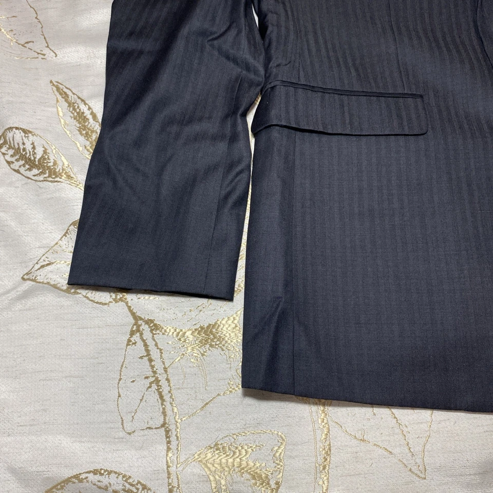 Traje Chaqueta Pantalones Vince Camuto Para Hombre Calce Ajustado Elástico 38R31W Nuevo con Etiquetas Negro Denim Foto 4 de 4