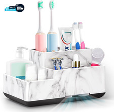 Detachable Toothbrush and Toothpaste Holder Bathroom Countertop Large Bathroom