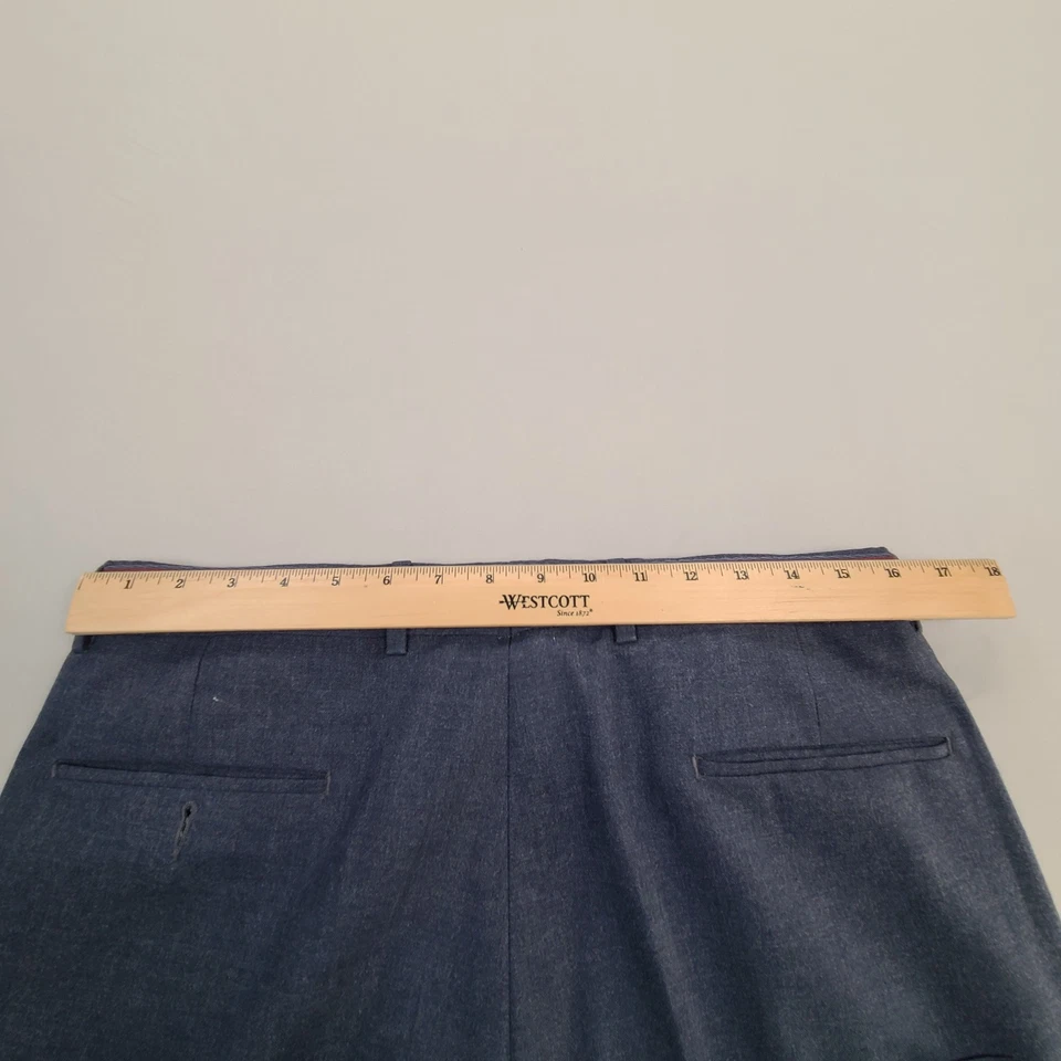 Farah Pants Mens 33 Blue Dress Tailored Formal Comfort Stylish Slacks 33x30 - Image 3 of 4