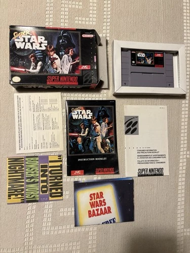 Super Star Wars SNES Super Nintendo 1991 Cib With Extra Inserts!