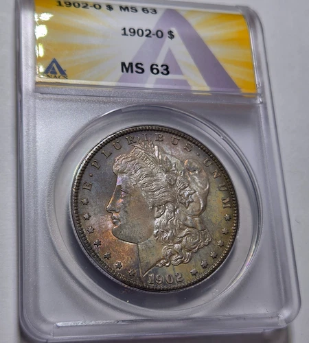 1902-O MORGAN Silver $1 Dollar Coin ~ ANACS Certified MS63 ~BUnc ~STUNNING Tone