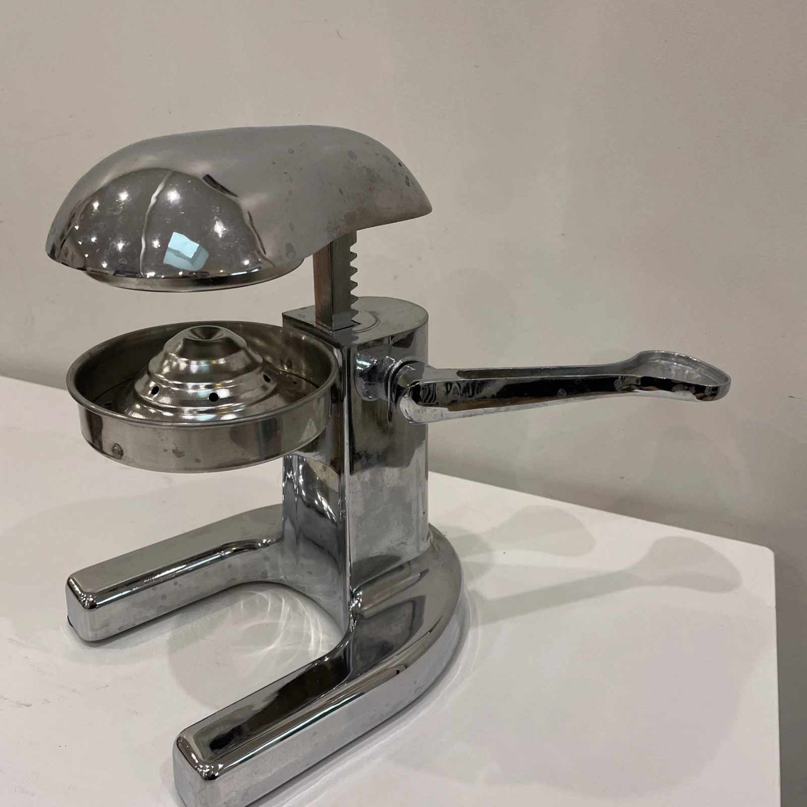 Vintage Chrome Citreous Juicer Manual Press Lever Arm Excellent Condition