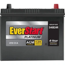 EverStart Platinum AGM BOXED Automotive Battery, Group Size S46B24R 12 Volt, 410