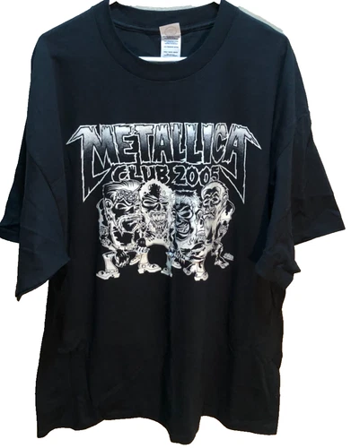 Metallica Club 2005 Heavy Metal Band Rock Vintage Delta Black T-Shirt 2XL