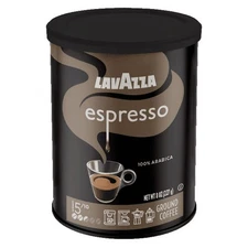 Lavazza Espresso Ground Coffee, Medium Roast, 100% Arabica, 8 oz Tin
