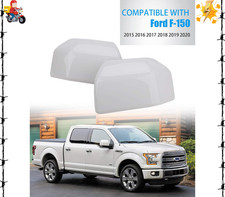 Oxford White Mirror Cover Caps for Ford F150 2015-2020 Door Rear View