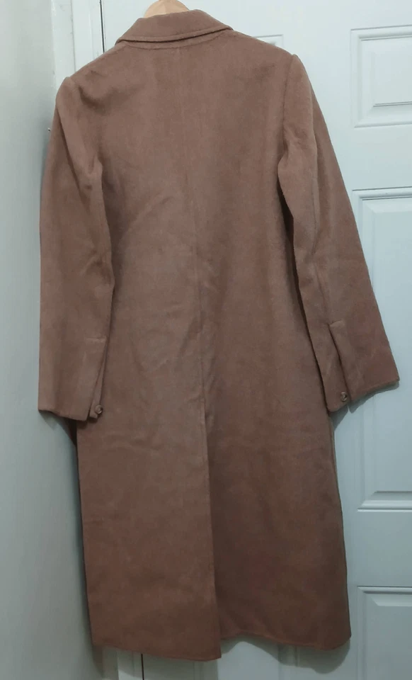 Vince womens large dusty rose alpaca wool long coat - Image 4 of 4
