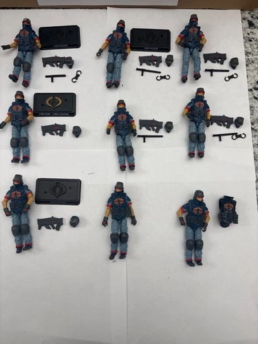 G.I. Joe cobra Security Troopers Set of 9.  25th anniversary. Renegades See pics