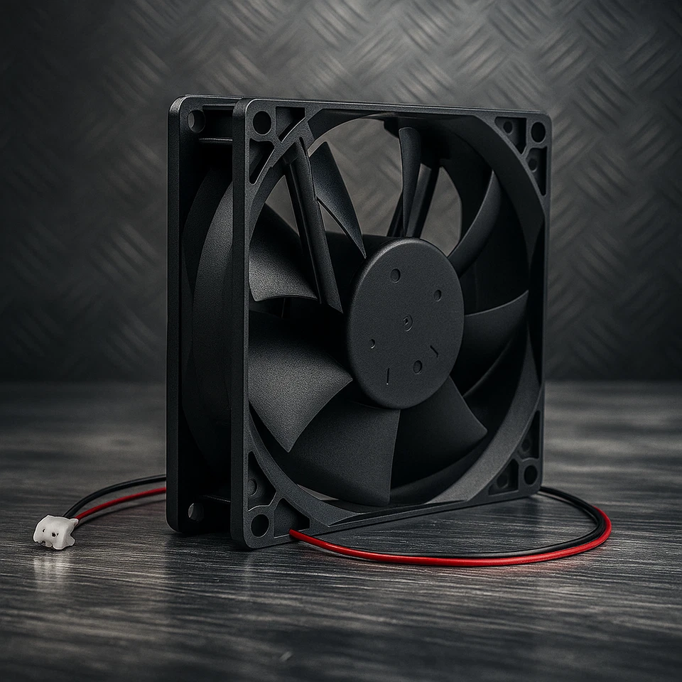 92mmX25mm Dual Ball Bearing DC Cooling Fan 12V/24V 3500-4000RPM 58CFM - Image 2 of 4