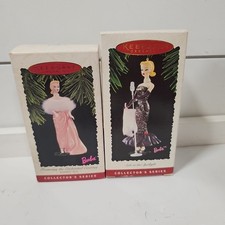 Set of 2 Hallmark Barbie Keepsake Ornaments Christmas Tree Vintage Mattel