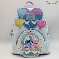 Loungefly Disney Lilo  Stitch Angel  Stitch Hot Air Balloon Mini Backpack