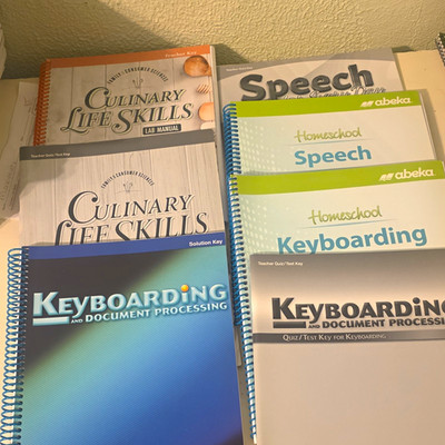 ABEKA A Beka Keyboarding, Speech, Culinary, Teacher Keys And Lesson Plans