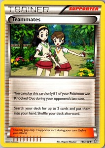 Teammates 141/160 XY Primal Clash Uncommon Trainer