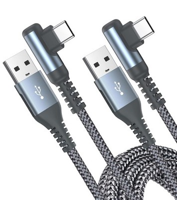USB C Kabel 3.1A 2 Stück 3M Schnellladung 90 Grad Winkel