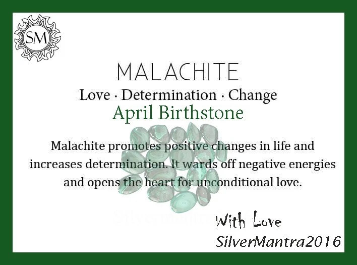 Regalo di Natale Naturale Malachite Gemma 925 Argento Sterling Ciondoli Gioielli - Immagine 4 di 4