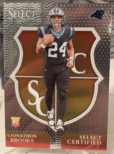 2024 Panini Select Certified #17 Jonathon Brooks RC Carolina Panthers Rookie