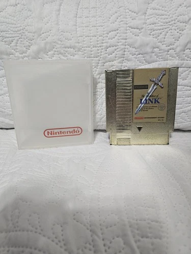 NES Zelda II The Adventure of Link Gold Edition Tested/Working W/ Protector