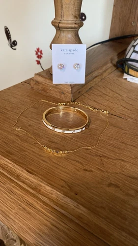 Set orecchini collana e bracciale Kate Spade nuovi con etichetta