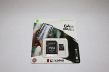 Kingston 64GB Canvas Select Plus 100MB/s Read Micro SD Memory Card + Adapter