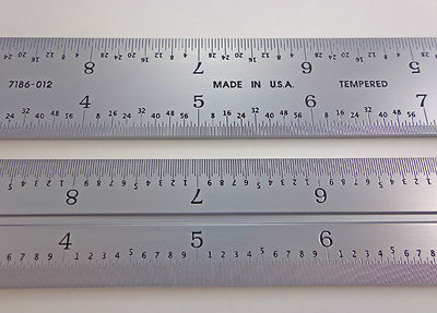 New Combination Square Blade 12'' USA PEC ''Zero Glare'' 16R fits Starrett Mitutoyo