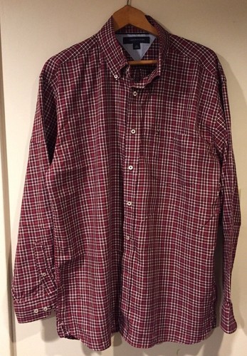Camisa de manga larga Tommy Hilfiger a cuadros con botones para hombre talla grande - Imagen 2 de 4