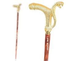 Antique Cobra Head Handle Vintage Style Victorian Wooden Walking Stick Cane 37"