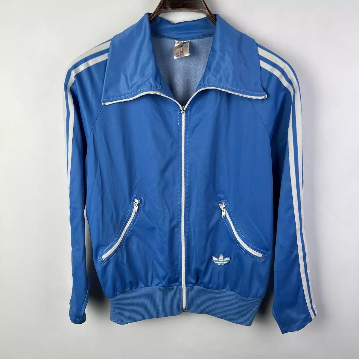 Vintage 70s 80s Adidas West Germany Trefoil Track Jacket Full Zip Men's  Size M