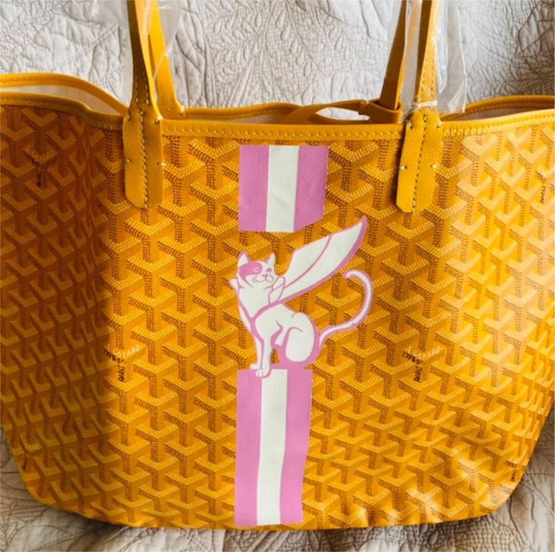 Authentic Goyard Saint Louis PM yellow tote with - Depop