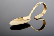 10 Fingerfood Gourmet Löffel aus Edelstahl Farbe Gold 12 cm lang Gastlando