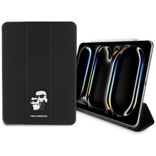 Karl Lagerfeld iPad Pro 11" 2024 Case Book Case Cover Folio Magnetic Saffiano