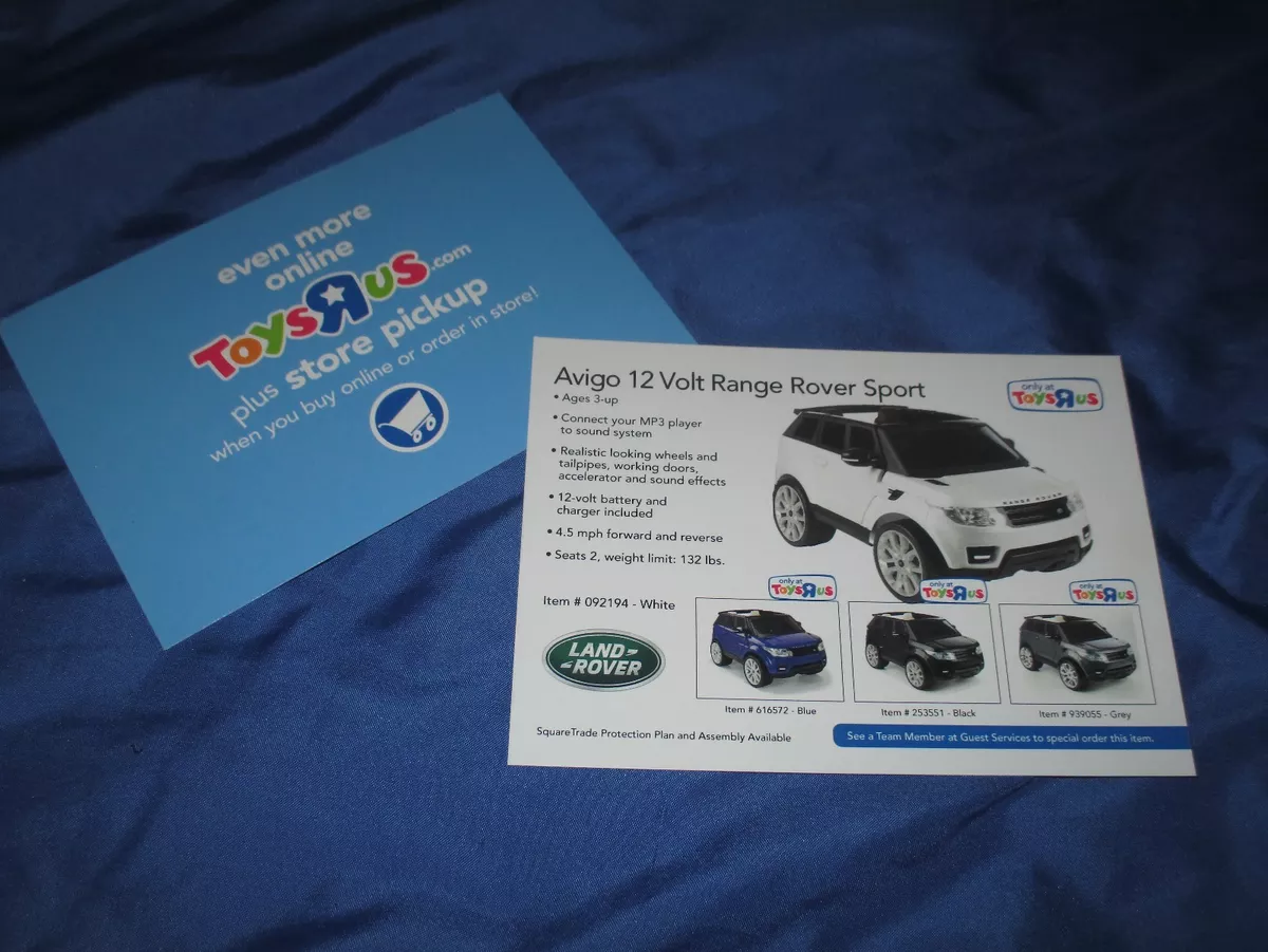 TOYS R US Exclusive Promo Display Sign Range Rover Sport Land Motorized Car