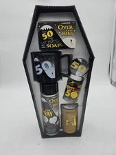 Over The Hill Coffin Gag Gift Box Novelty 50 Birthday Gift Set NOS 1994 Magique 
